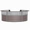 Linea Italia Reception Desk 11.1 ft D X 46 in H, 11.8 ft W X Thermofused Laminate, Mocha, Clear ZUT319 - alternate 1